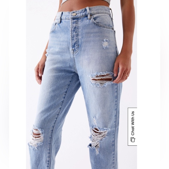 Pacsun High Waisted Straight Leg Distressed Jeans Size 25 - Picture 7 of 8